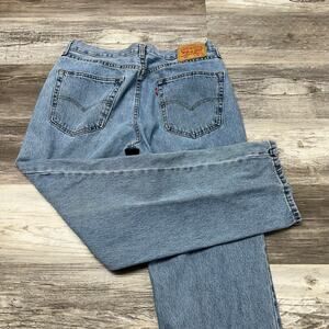 Levis 550 Red Tab Stonewash Blue Mens 35x30 Relaxed Fit Straight Leg Denim Jeans